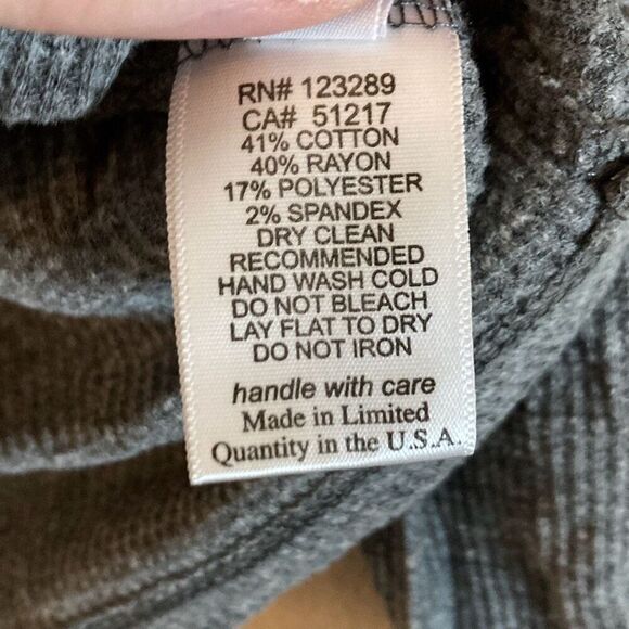 Michael Lauren ML-6589-GTM Lewiston-L/S With Thumbholes Crop Top Size Medium (G7 - Picture 5 of 8